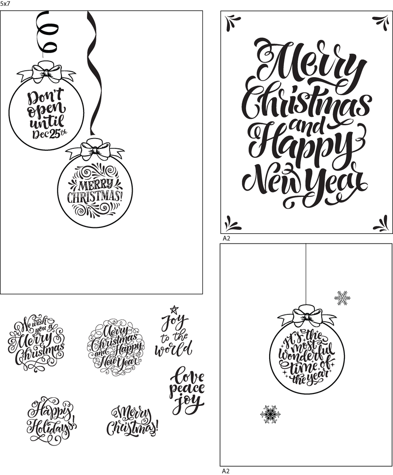 Maymay's Ornamental Greetings 6x8 Stamp Set {A164}