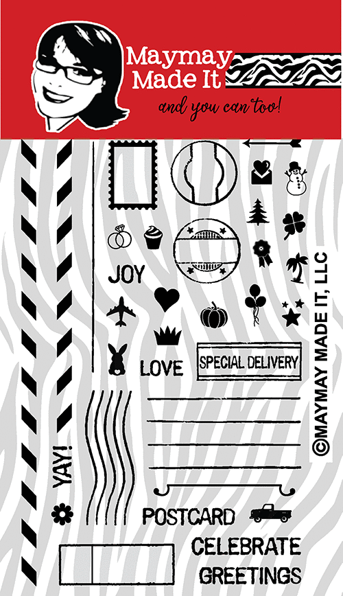 Maymay's Postcard Builder 4x6 Stamp Set {A252}