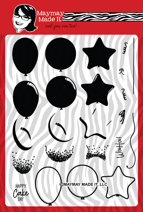 Maymay's Party Balloons 6x8 Stamp Set {A93}