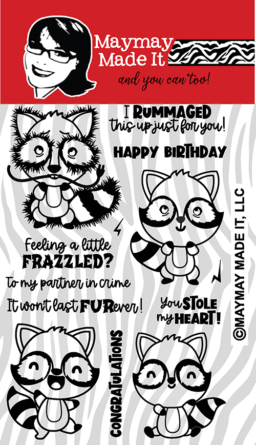 Maymay's Rascally Raccoon 4x6 Stamp Set {A274}