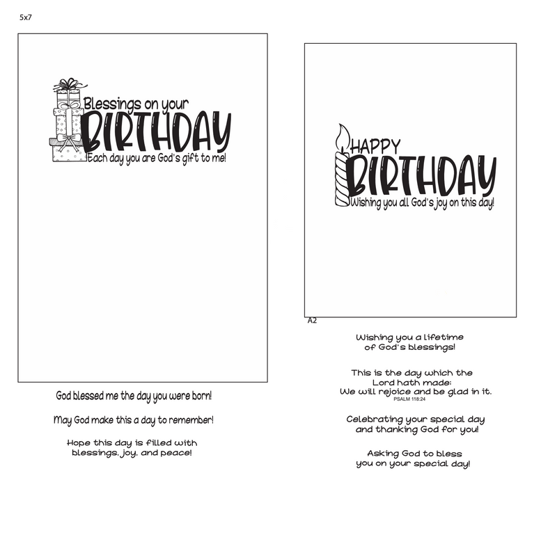 Maymay's Birthday Blessings 4x6 Stamp Set {A147}
