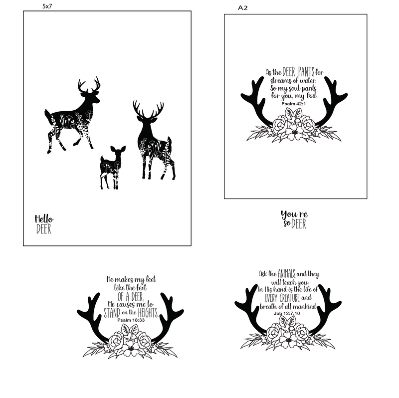 Maymay's As the Deer 4x6 Stamp Set {A212}