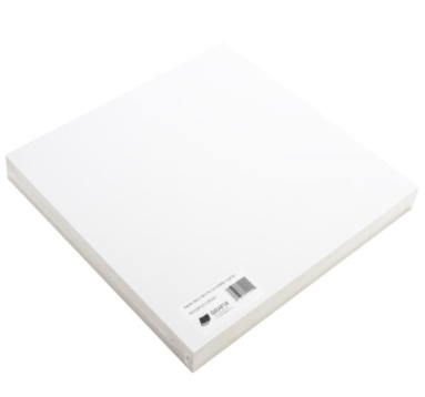 Grafix 12x12 White Medium Weight Chipboard 25 Pack {K103-K105}