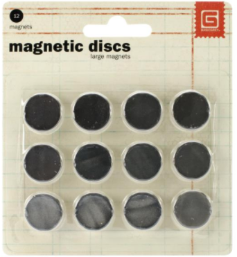 Basic Grey Magnetic Discs Large {F09}