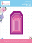 Dress My Craft Stitched Tag