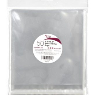 Cousin DIY 6.5"X6.5" Self-Sealing Bags 50/Pkg {C03}