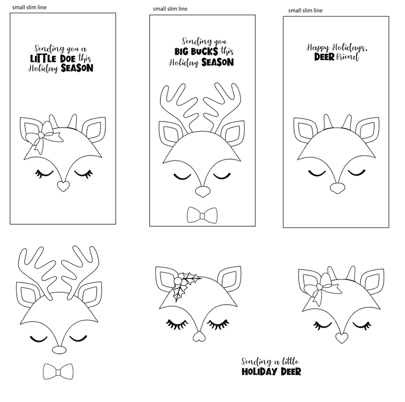 Maymay's Deer Builder 4x6 Stamp Set {A239}