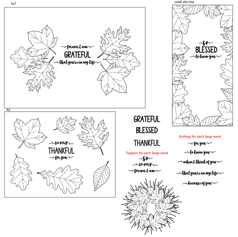 Maymay's Blessed Beyond Be-Leaf 4x6 Stamp Set {A245}