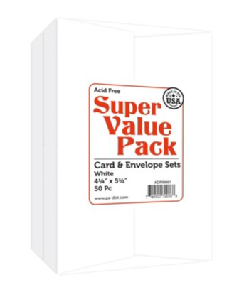 Paper Accents 4.25 x 5.5 Super Value Card & Envelope 50 Pack {B627}