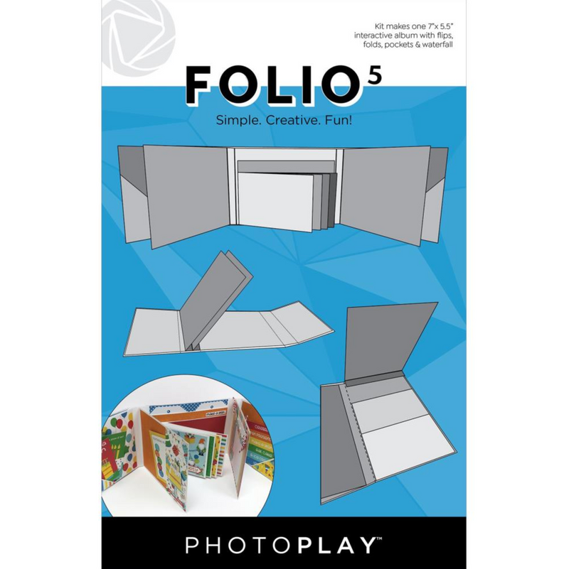 Photo Play 5.5"X7" White Folio 5 {K115}