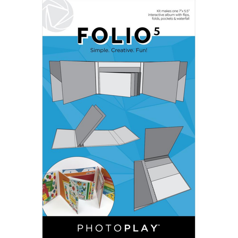 Photo Play 5.5"X7" White Folio 5 {K28}