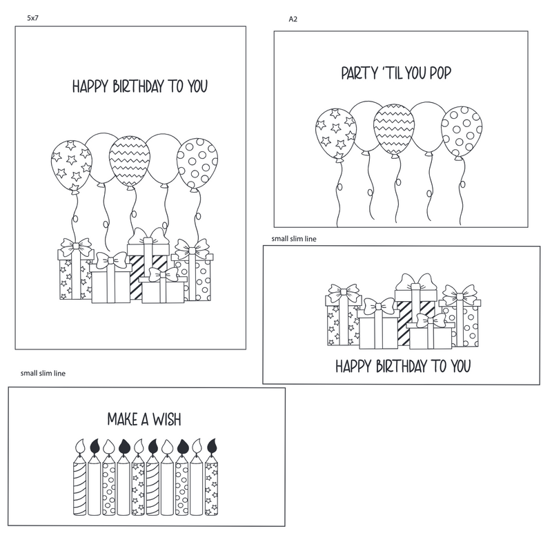 Maymay's Let's Party 4x6 Stamp Set {A259}