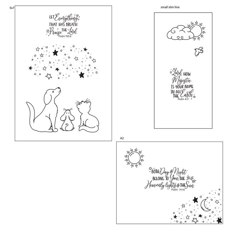 Maymay's All Creatures 4x6 Stamp Set {A263}