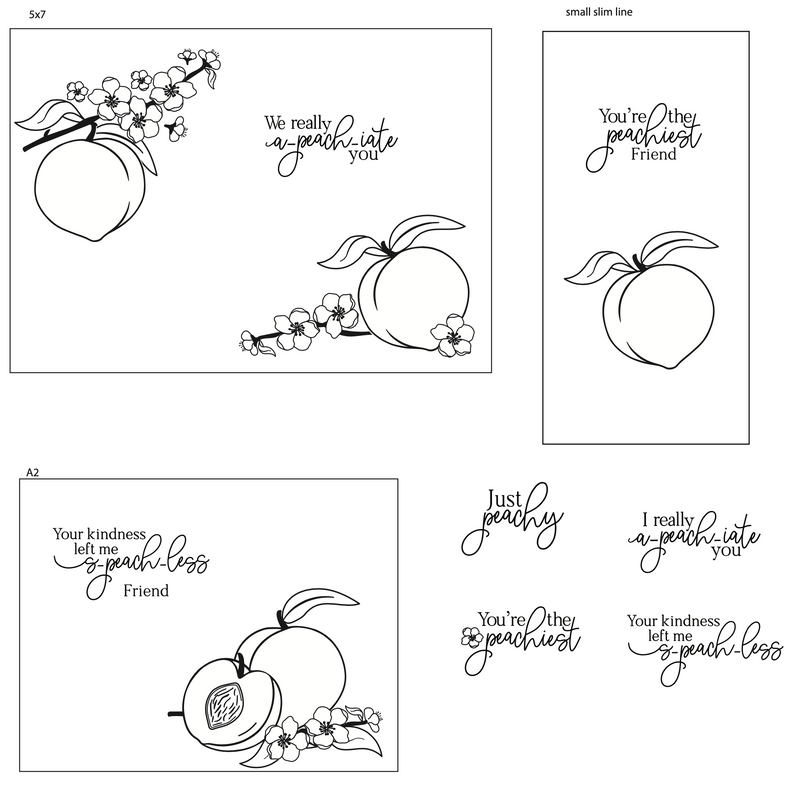 Maymay's Just Peachy 4x6 Stamp Set {A264}