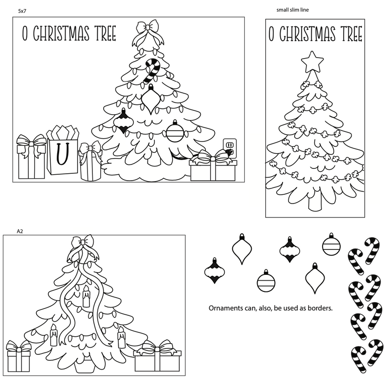 Maymay's O Christmas Tree 6x8 Stamp Set {V33-V34}