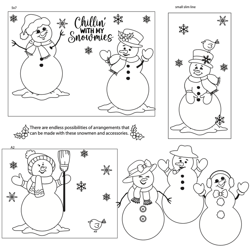 Maymay's Snowmies 6x8 Stamp Set {V62}