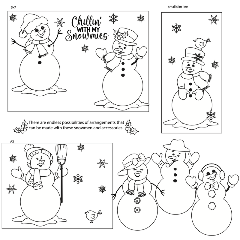 Maymay's Snowmies 6x8 Stamp Set {A270}