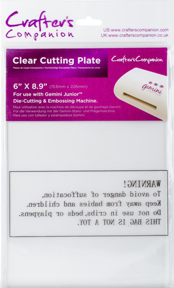 Crafter's Companion Gemini Junior Clear Cutting Plate 6"X9" {F204}