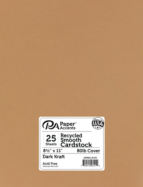 Paper Accents 8.5x11 Recycled Smooth Cardstock 80lb Cover
