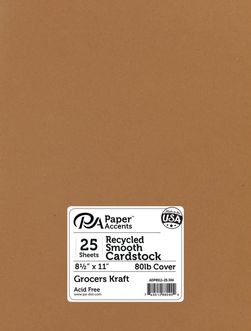 Paper Accents 8.5x11 Recycled Smooth Cardstock 80lb Cover