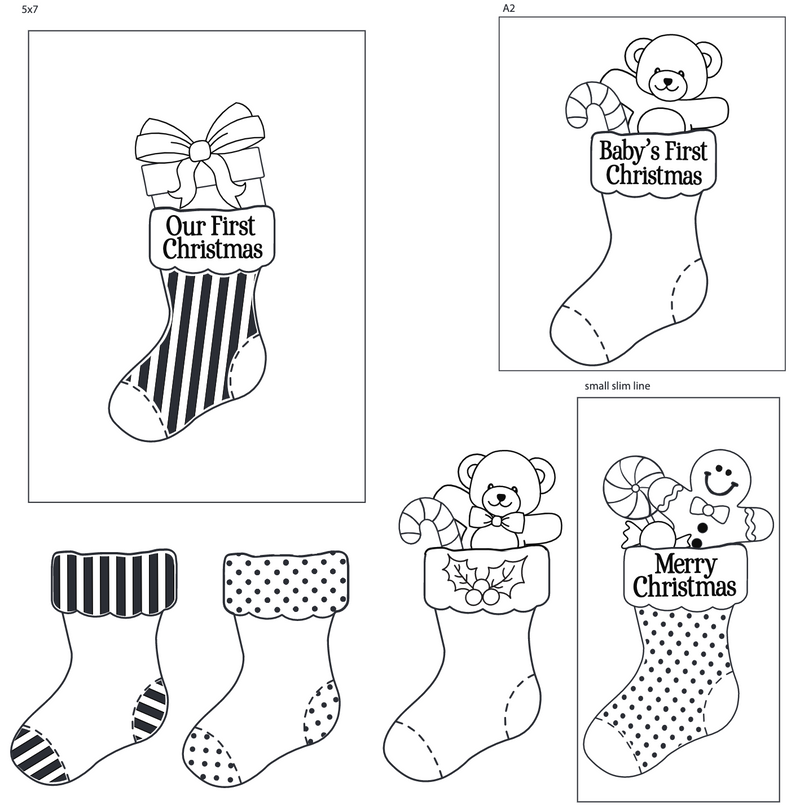 Maymay's Stocking Builder 6x8 Stamp Set {A280}