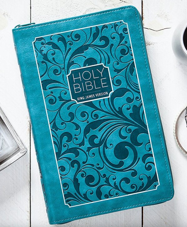 The Holy Bible KJV Turquoise with Zipper {K35}