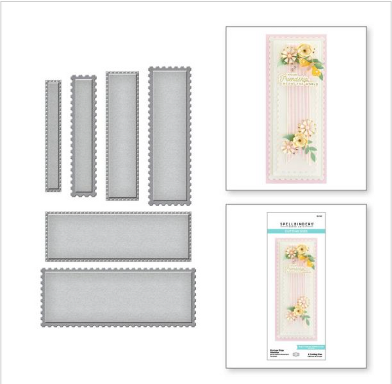 Spellbinders Postage Edge Slimline Die Set {B06}