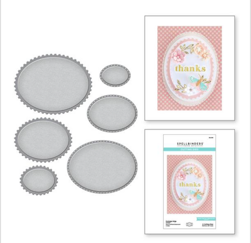 Spellbinders Postage Edge Ovals Die Set {C321}