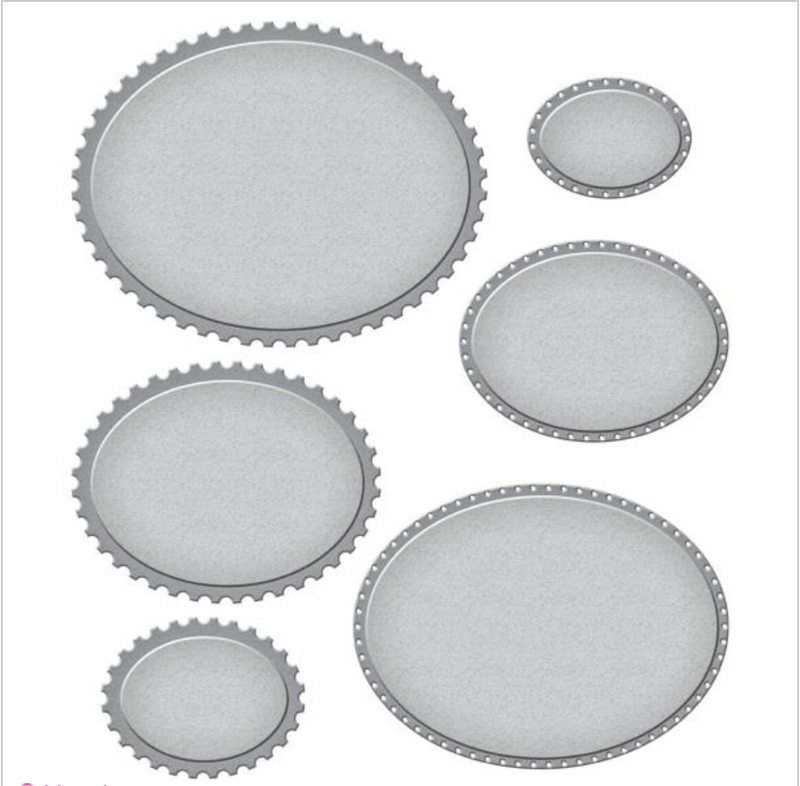 Spellbinders Postage Edge Ovals Die Set {C321}