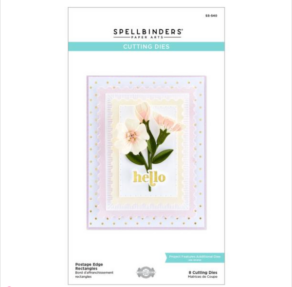 Spellbinders Postage Edge Rectangles Die Set {B04}