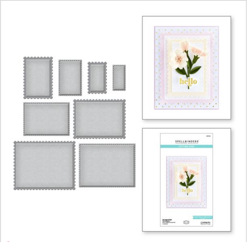 Spellbinders Postage Edge Rectangles Die Set {C222}