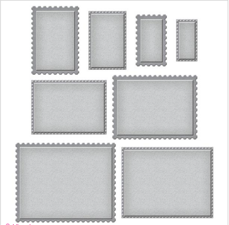 Spellbinders Postage Edge Rectangles Die Set {C222}