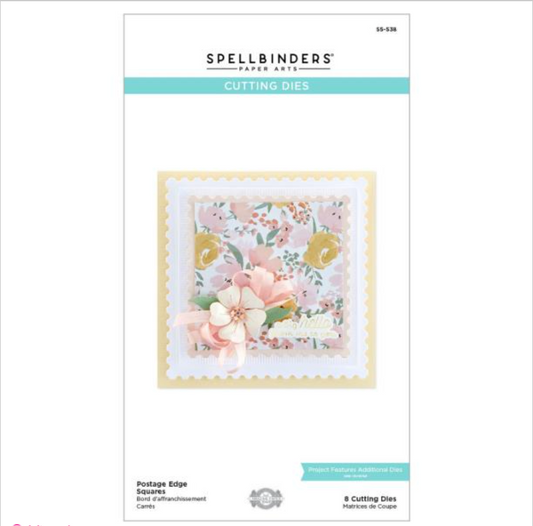 Spellbinders Postage Edge Squares Die Set {B107}