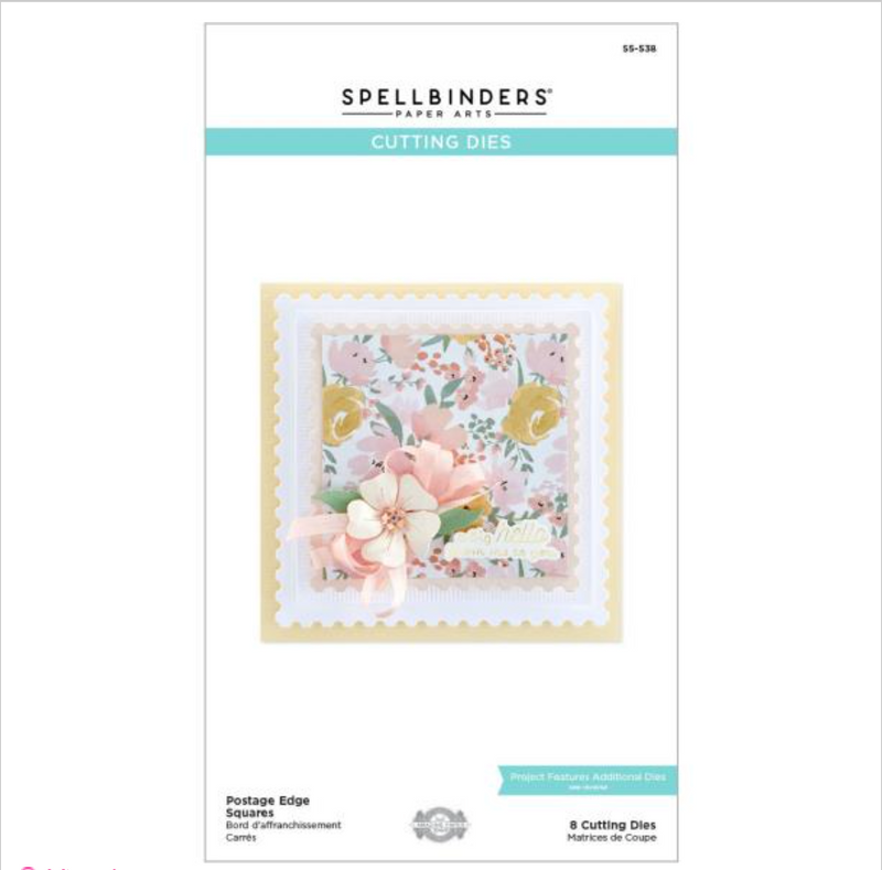 Spellbinders Postage Edge Squares Die Set {B107}