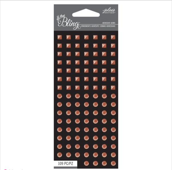 Jolee's Boutique Rose Gold Adhesive Gems {G116}