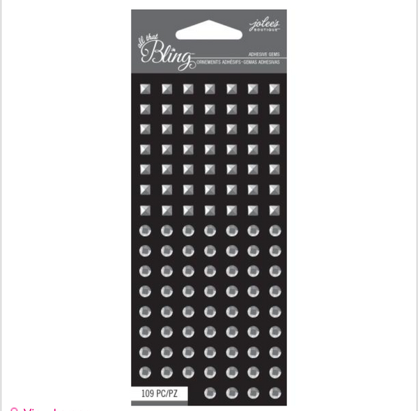 Jolee's Boutique Silver Adhesive Gems {G111}