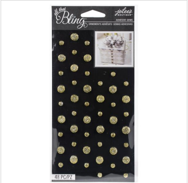 Jolee's Boutique Bling Stickers Paw Prints Black Gems 9 PC