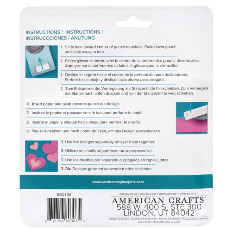 We R Memory Keepers Heart Layering Punches 3/Pkg {X104}