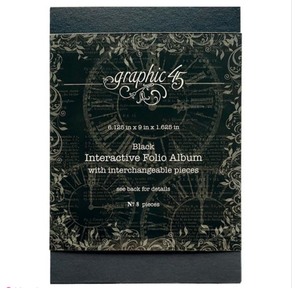 Graphic 45 Staples Interactive Folio Album - Black {C323}