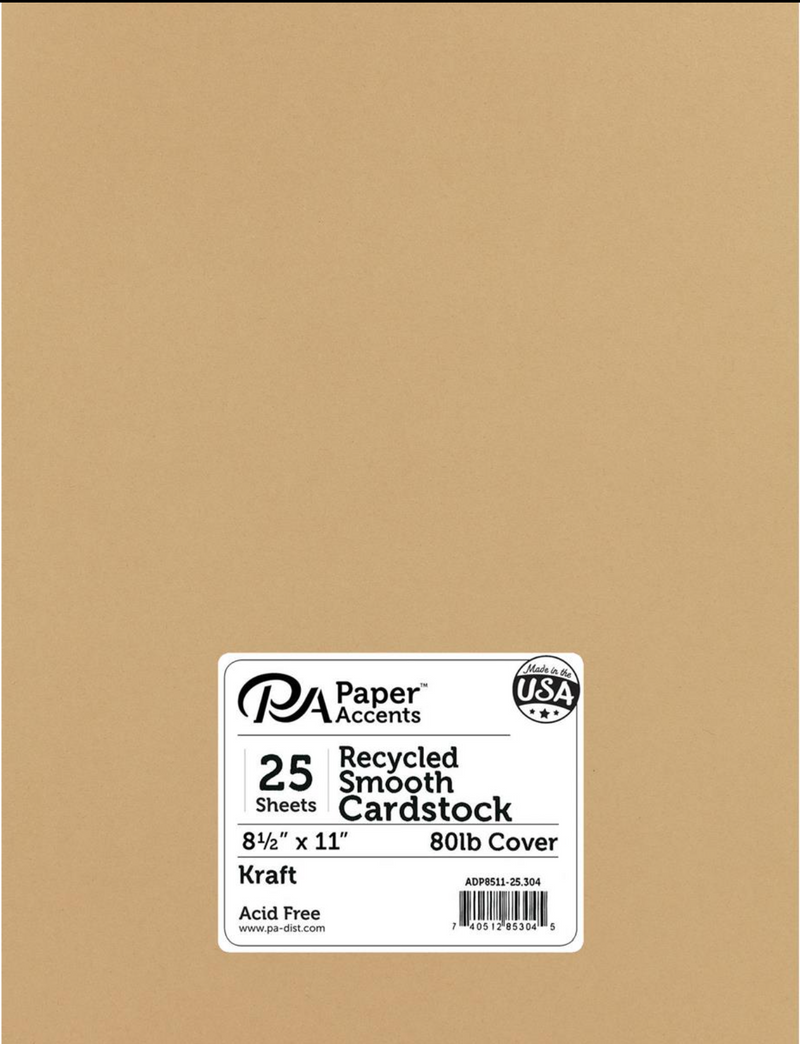 Paper Accents 8.5x11 Recycled Smooth Cardstock 80lb Cover