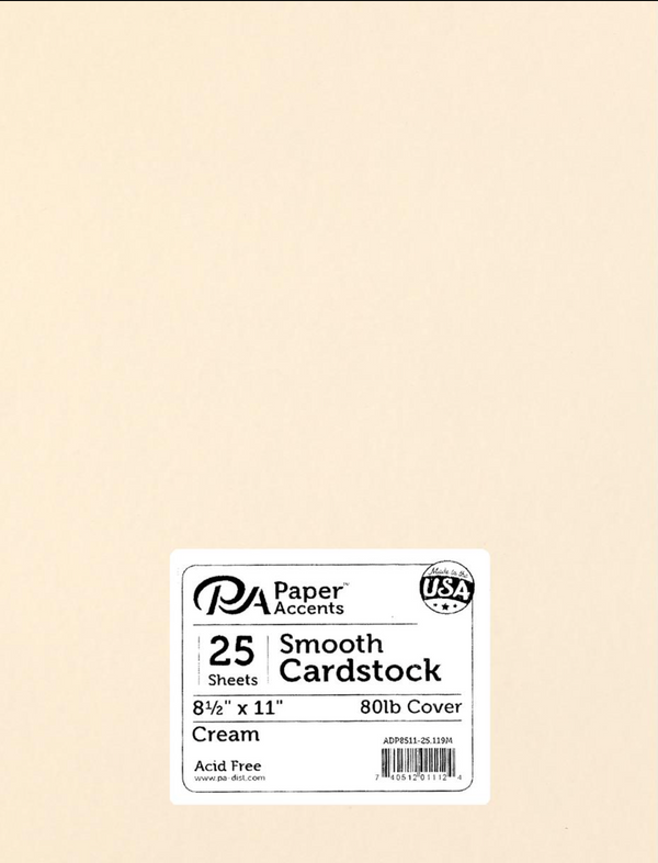 PA Paper Accents Smooth Cardstock 8.5 x 11 Construction Orange