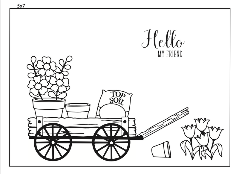 Maymay's A Happy Hello 4x6 Stamp Set {A29}