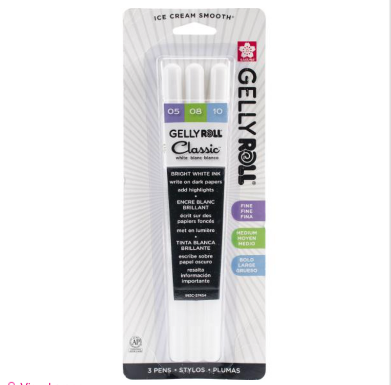 Sakura Gelly Roll Opaque White Pens and Sets