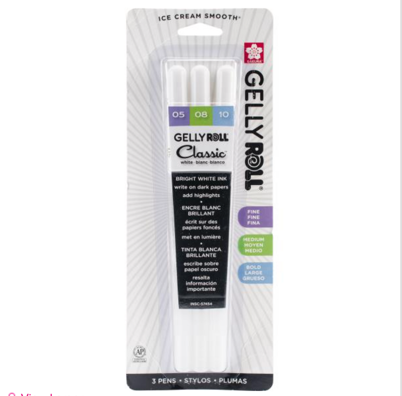 Sakura Gelly Roll Classic White Pens 3pk. {D180}
