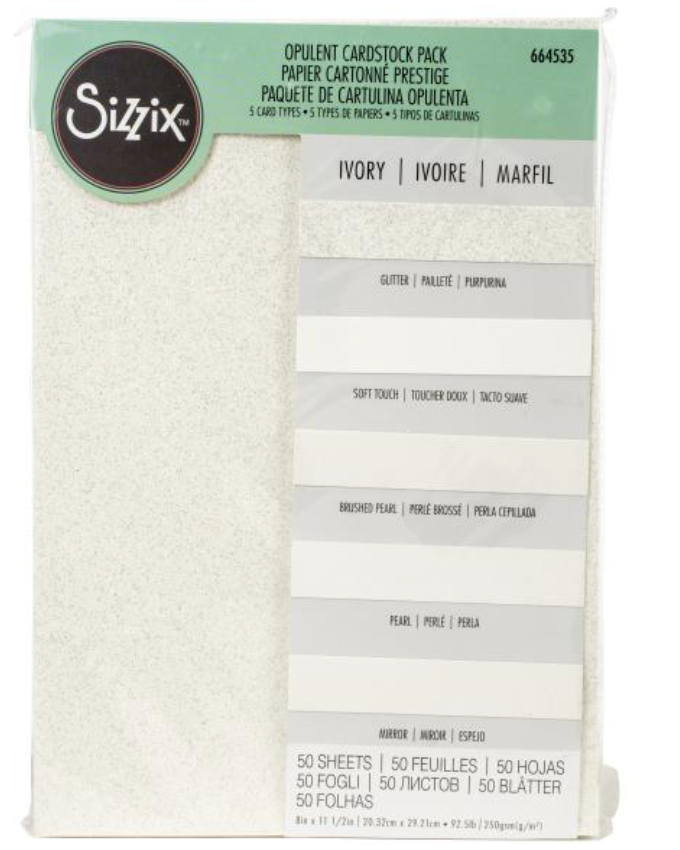 Sizzix Surfacez Opulent Cardstock Pack 8"X11.5" 50/Pkg