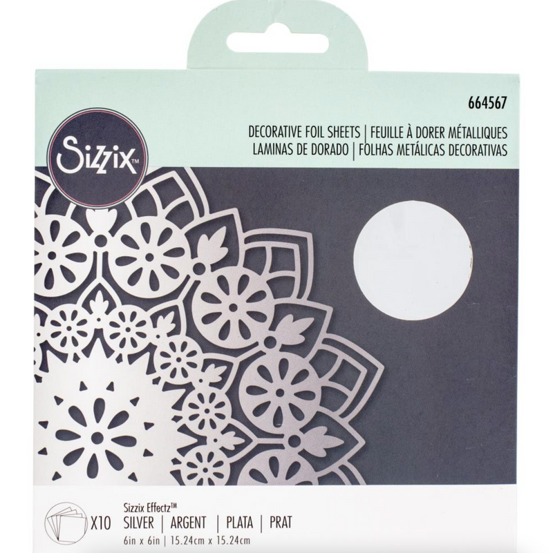 Sizzix Effectz Decorative Foil Sheets 6"X6" 10/Pkg