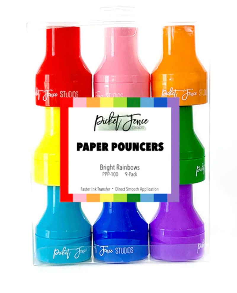 PIcket Fence Studios Bright Rainbow Paper Pouncers