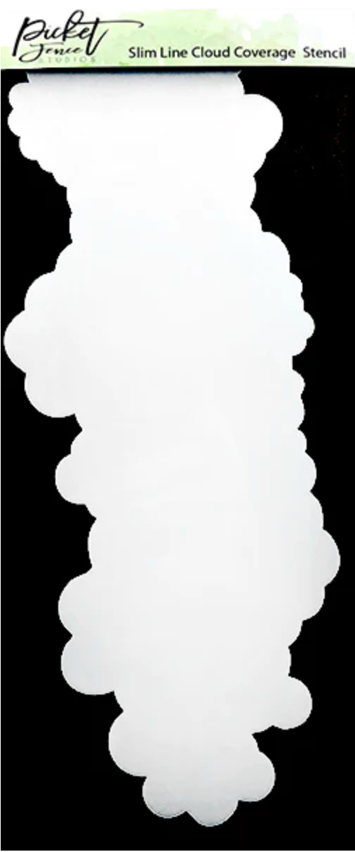 Picket Fence Studios Slim Line Cloud Coverage Stencil {W51}