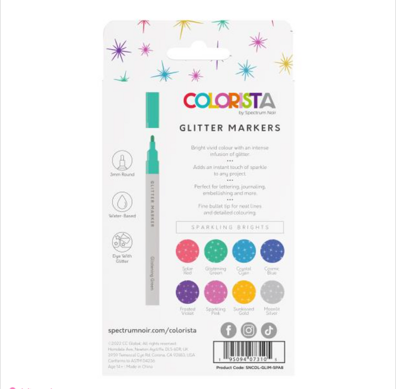 Spectrum Noir Colorista Sparkling Brights Glitter Markers {C312}