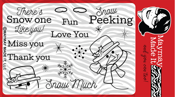 Maymay's Snow Peeking 4x6 Stamp Set {A50}